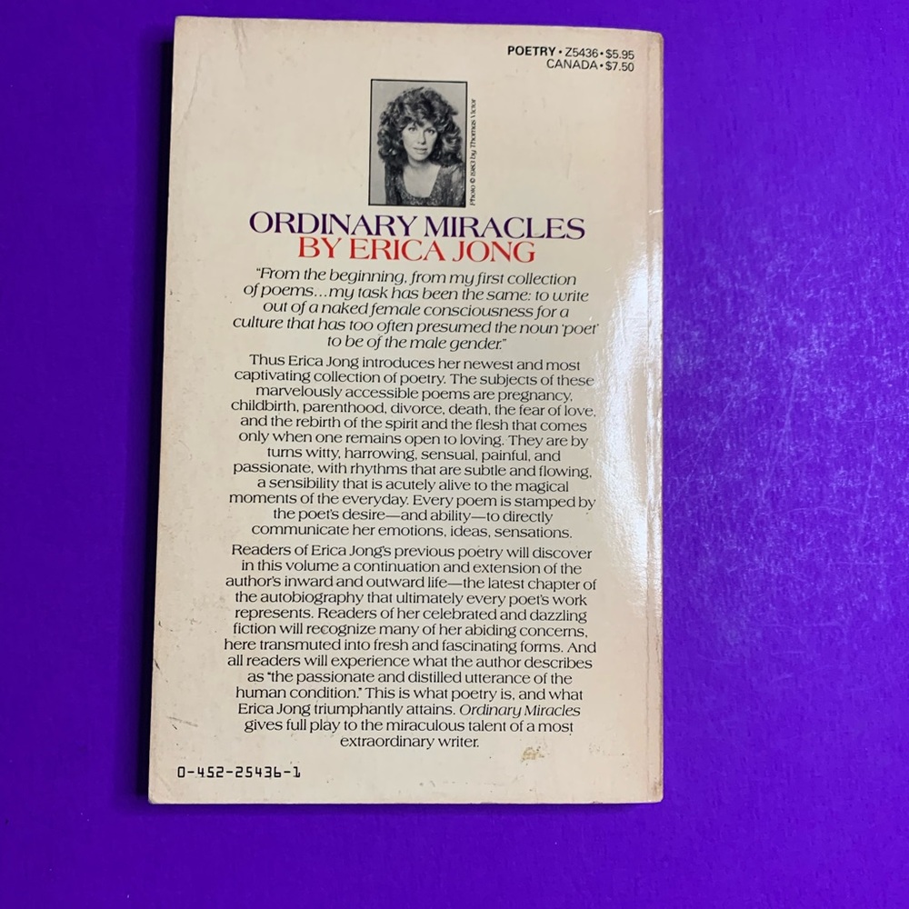 “Ordinary Miracles” , poems by Erica Jong - Picture 10 of 12